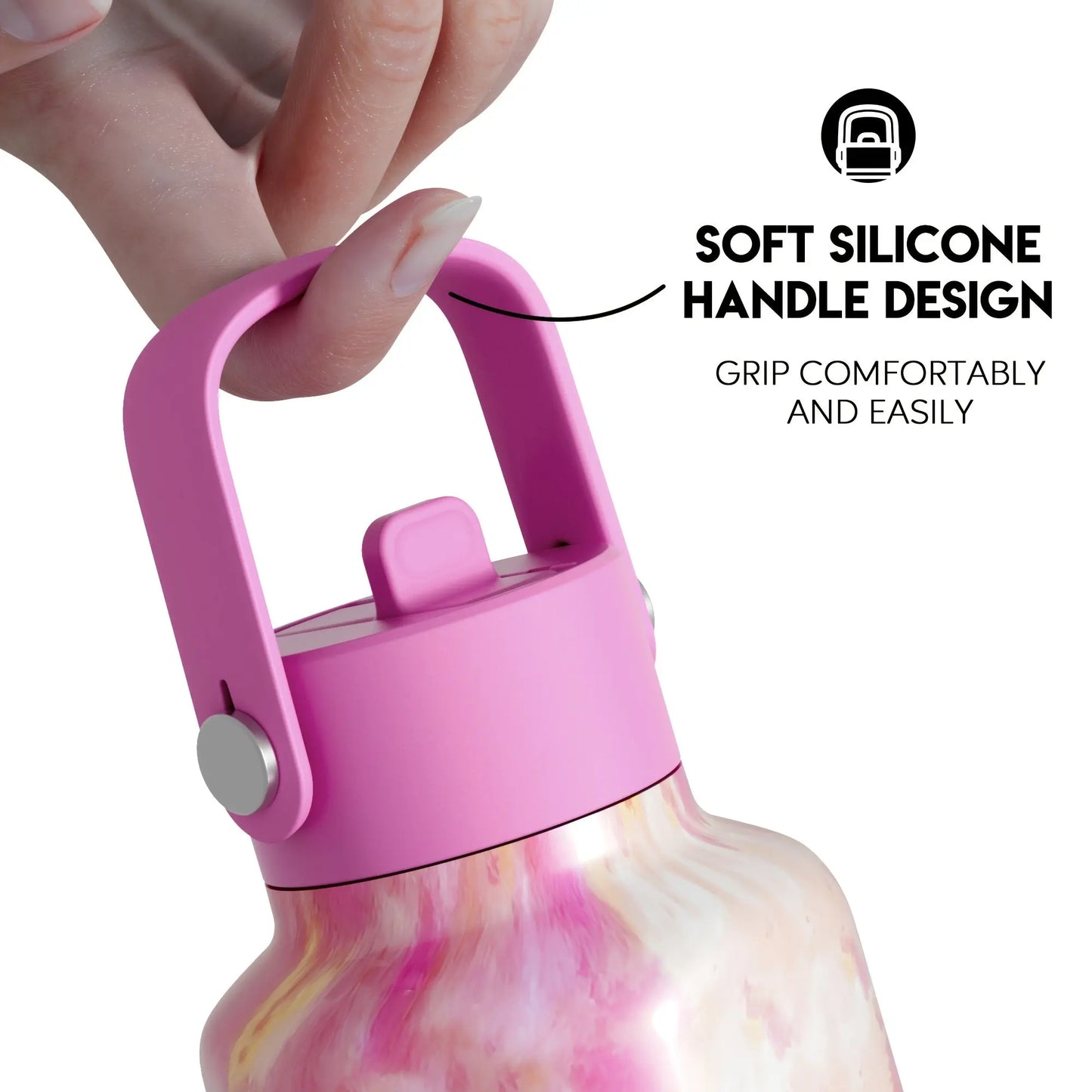 MEOKY Gourde d'Eau Thermique 24oz (Tulipe rose) Gourde Bottle®
