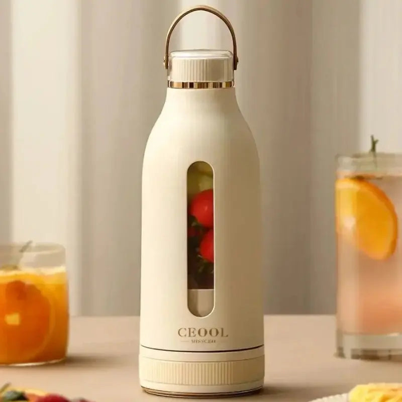 Mini presse-agrumes électrique portable blanche 400ml Gourde Bottle®