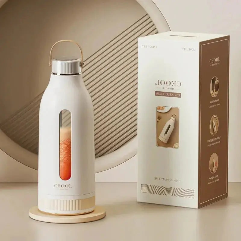 Mini presse-agrumes électrique portable blanche 400ml Gourde Bottle®