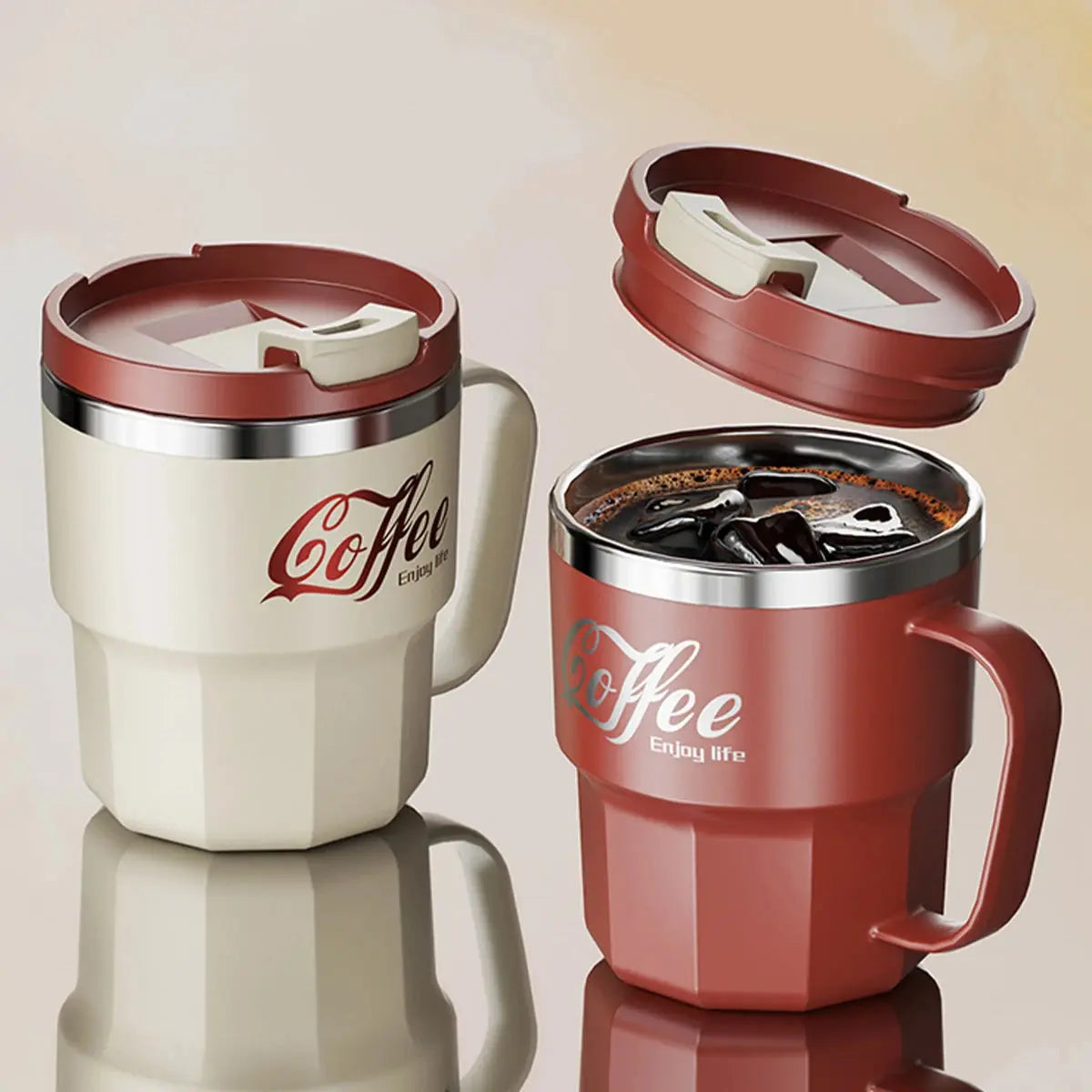 Mug Café Isotherme Rouge Gourde Bottle®