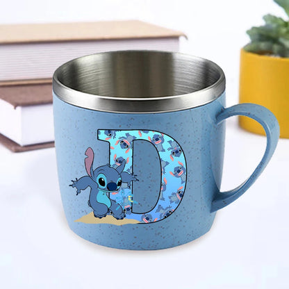Mug Stitch Personnalisé Bleu (Lettre A-Z) Gourde Bottle®