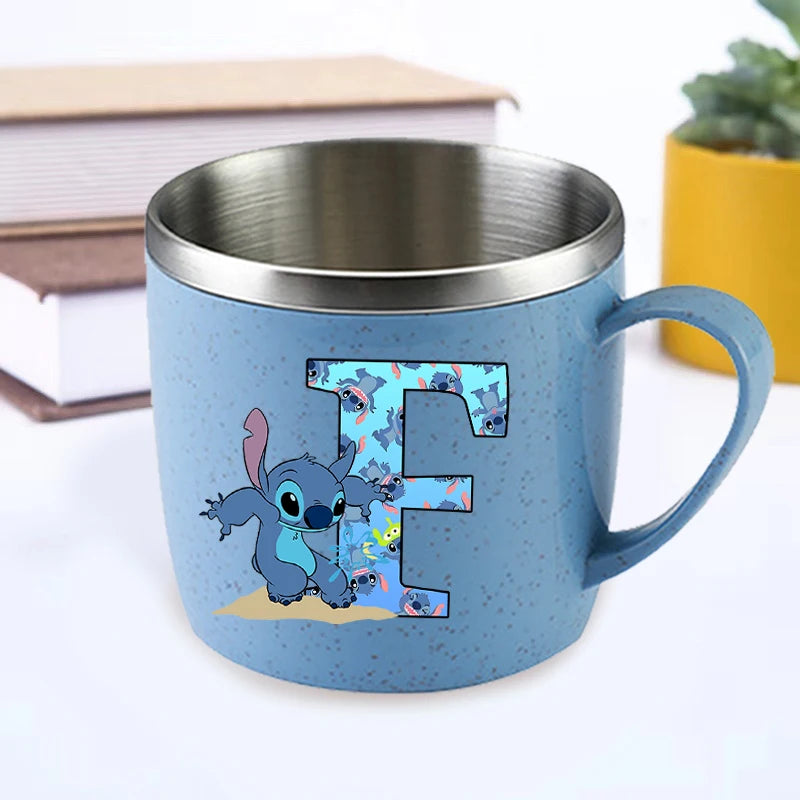 Mug Stitch Personnalisé Bleu (Lettre A-Z) Gourde Bottle®