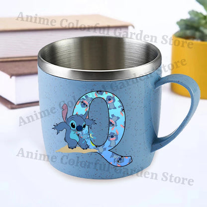 Mug Stitch Personnalisé Bleu (Lettre A-Z) Gourde Bottle®