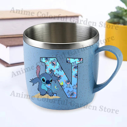 Mug Stitch Personnalisé Bleu (Lettre A-Z) Gourde Bottle®