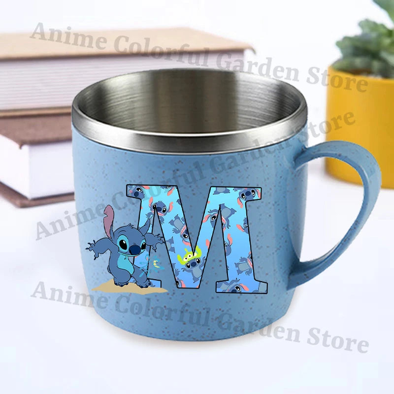 Mug Stitch Personnalisé Bleu (Lettre A-Z) Gourde Bottle®