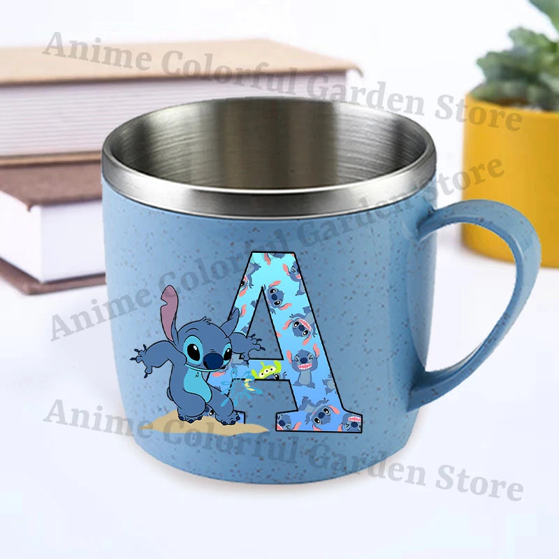 Mug Stitch Personnalisé Bleu (Lettre A-Z) Gourde Bottle®