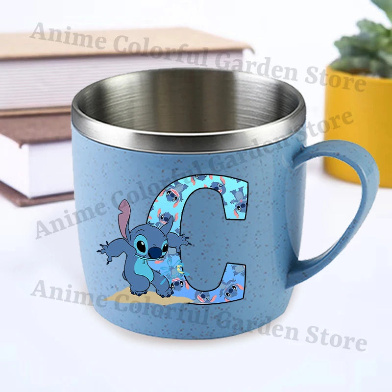 Mug Stitch Personnalisé Bleu (Lettre A-Z) Gourde Bottle®