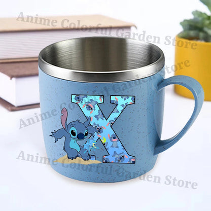 Mug Stitch Personnalisé Bleu (Lettre A-Z) Gourde Bottle®