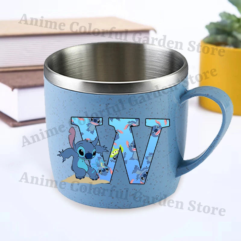 Mug Stitch Personnalisé Bleu (Lettre A-Z) Gourde Bottle®