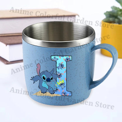 Mug Stitch Personnalisé Bleu (Lettre A-Z) Gourde Bottle®