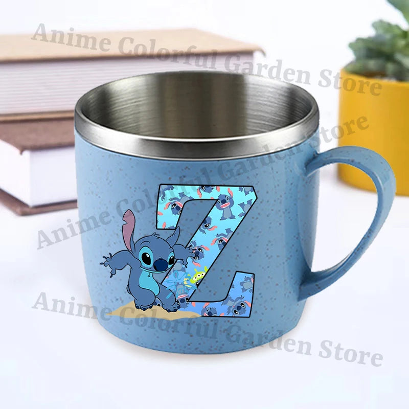Mug Stitch Personnalisé Bleu (Lettre A-Z) Gourde Bottle®