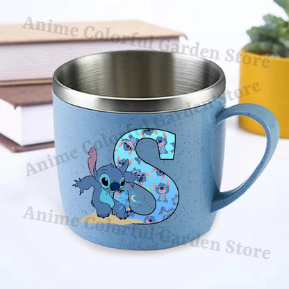 Mug Stitch Personnalisé Bleu (Lettre A-Z) Gourde Bottle®