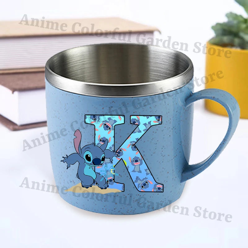 Mug Stitch Personnalisé Bleu (Lettre A-Z) Gourde Bottle®