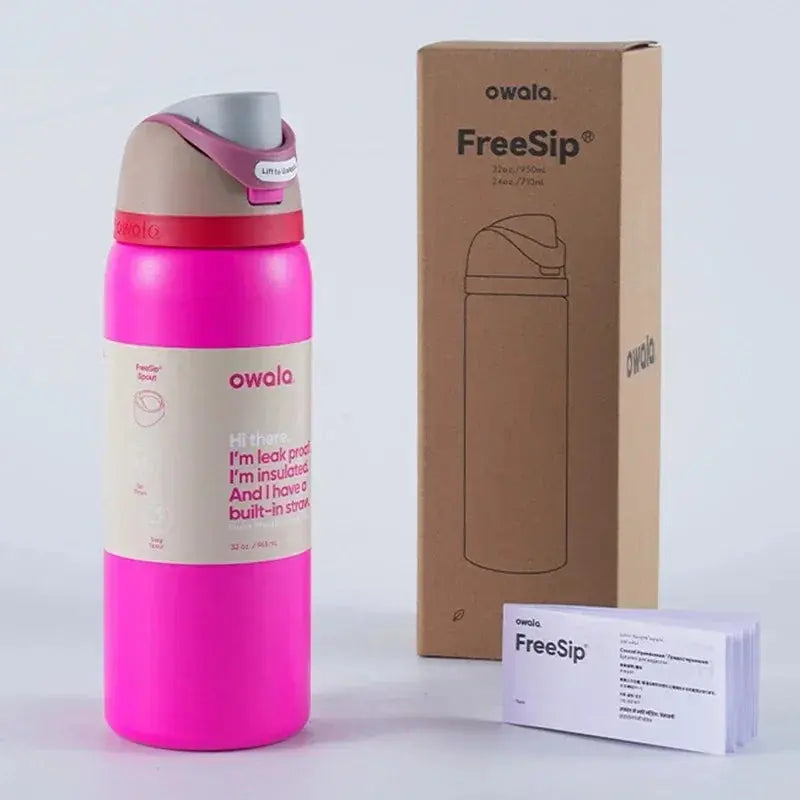 Owala FreeSip Gourde d'Eau Inox 950ml
Owala Bottle 32oz (950ml), Owala FreeSip Gourde d'eau isotherme  avec paille pour le sport et les voyages, sans BPA, étanché, réutilisable, pas cher , Gourde Bottle Gourde Bottle®