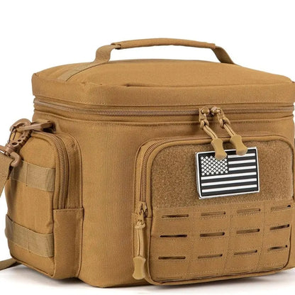 Sac Isotherme Repas Tactique Militaire Homme 13L (Khaki) Gourde Bottle®