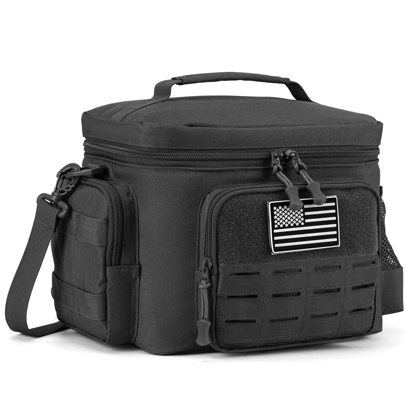Sac Isotherme Repas Tactique Militaire Homme 13L (Noire) Gourde Bottle®