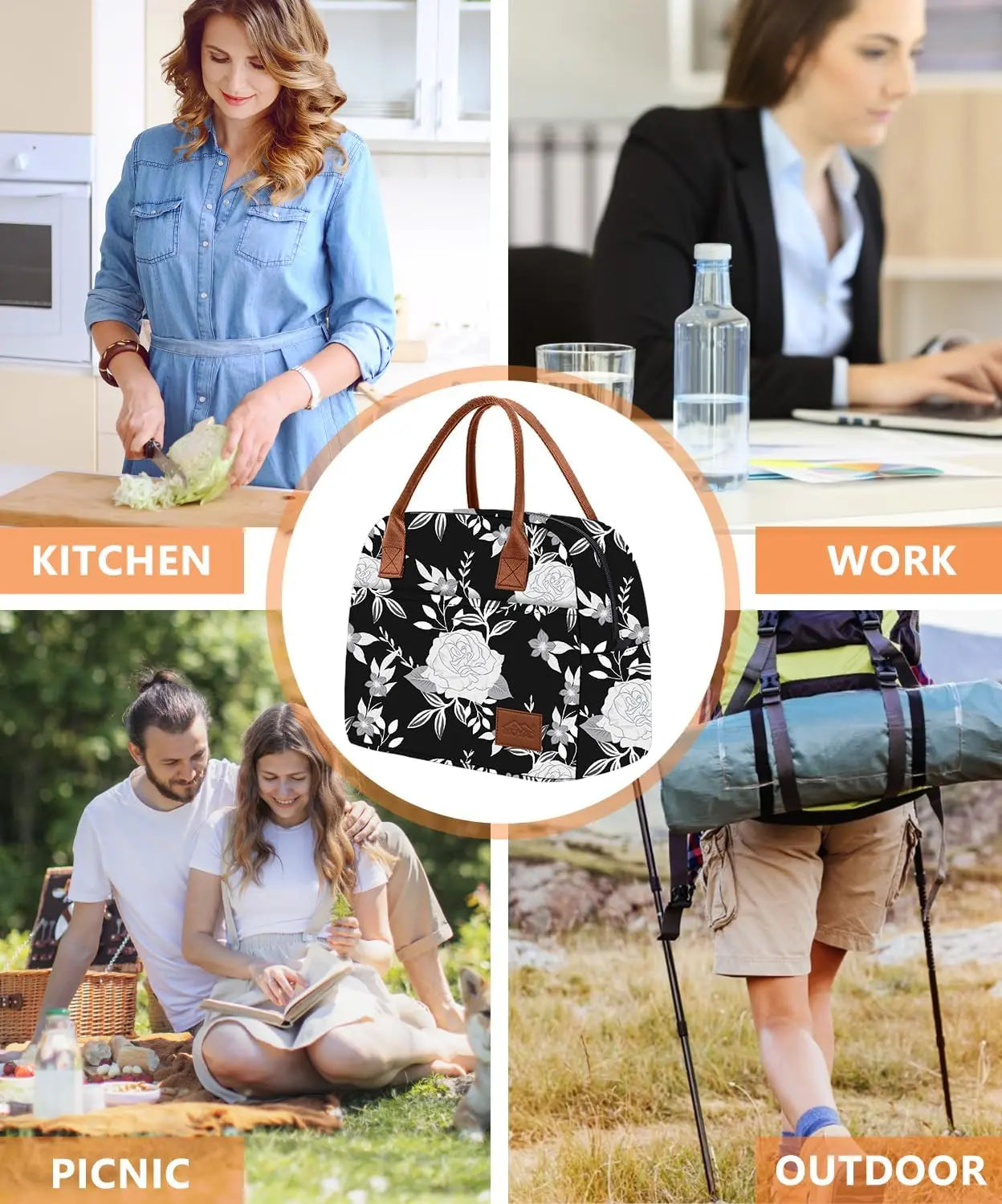 Sac Lunch Box Noir 12 L Gourde Bottle®