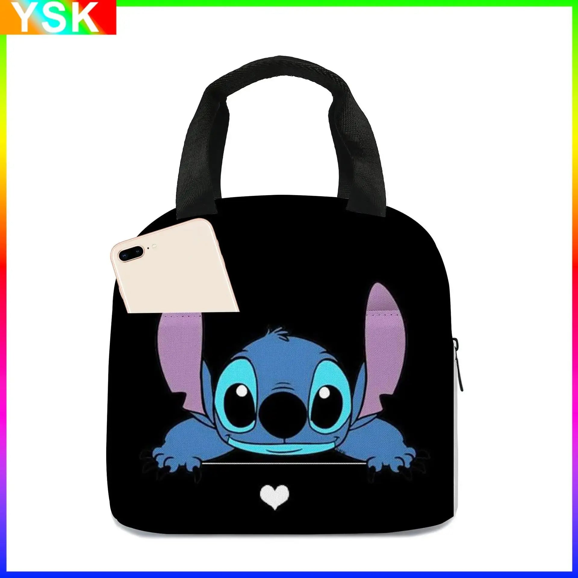 Sac Lunch Box Stitch Noir (Isotherme) Gourde Bottle®