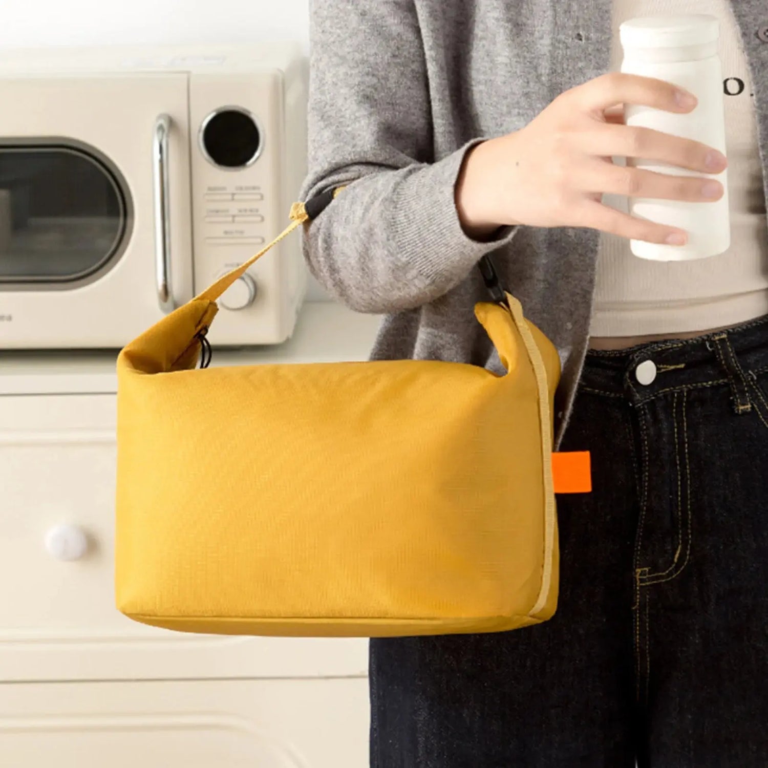 Sac Repas Isotherme Jaune Safran Gourde Bottle®