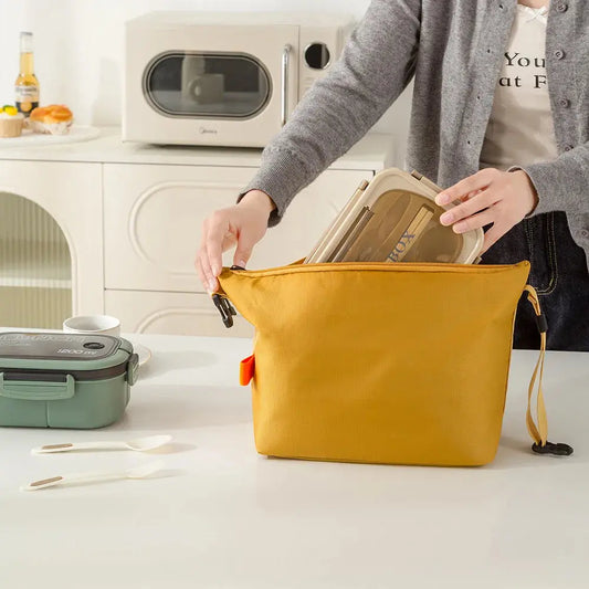 Sac Repas Isotherme Jaune Safran Gourde Bottle®