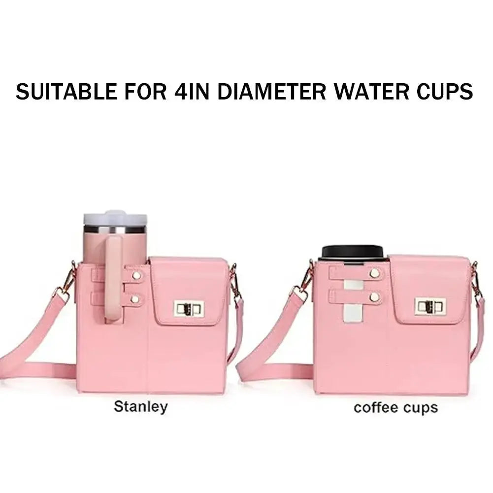 Sac à main avec poches en bandoulières pour Stanley Cup et HydroJug Traveler, sac de transport pour gourde d'eau, accessoire pour Stanley Cup, avec poche, bandoulière réglable, housse de paille, accessoire de gobelet, pou Gourde Bottle®