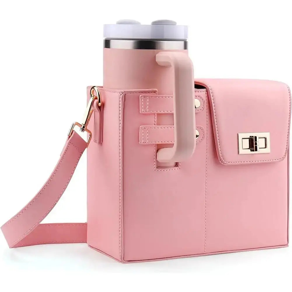 Sac à main avec poches en bandoulières pour Stanley Cup et HydroJug Traveler, sac de transport pour gourde d'eau, accessoire pour Stanley Cup, avec poche, bandoulière réglable, housse de paille, accessoire de gobelet, pou Gourde Bottle®