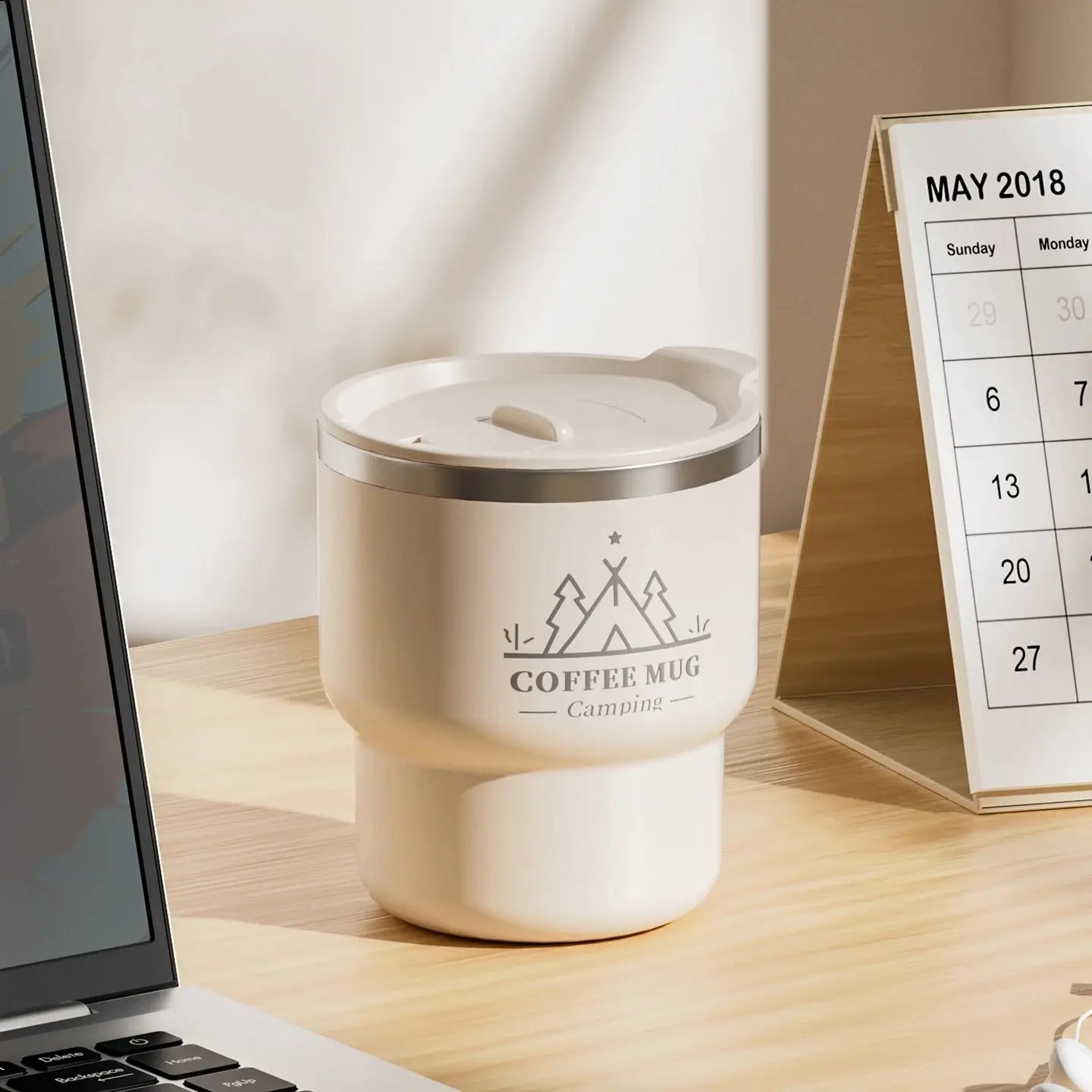 Tasses à Café Blanches 400ML Gourde Bottle®